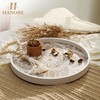 Hanobe Decorative Serving Tray Round: Farmhouse Coffee Table Decor Boho