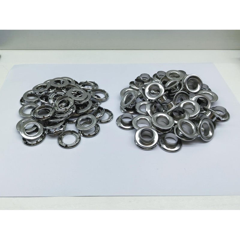316 Stainless Steel Rolled Rim Grommet and Spur Washer Set