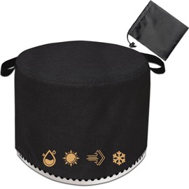 Fire Pit Cover for Solo Stove, Solo Stove Yukon Cover 27 Inch Bonfire Accessories Fire Pit Cover Round, Waterproof 600D Heavy Duty Outdoor Firepit Covers with Storage Bag(Black, 29x18Inch)