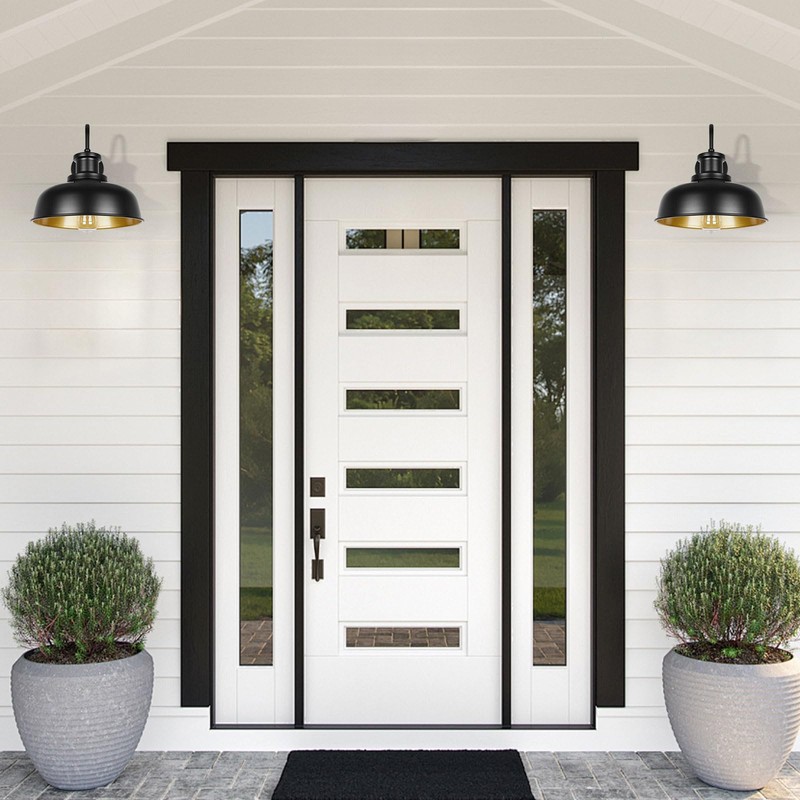 Diyel Solar Barn Light for Outside, Gooseneck Outdoor Wall Lights