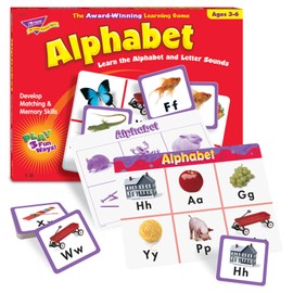 TREND ENTERPRISES: Match Me Game–Alphabet, Learn the Alphabet and Letter Sounds with Photos, Develop Matching and Memory Skills, Play 3 Fun Ways, Ages 3 and Up