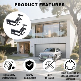 Garage Door Sensor Replacement Bracket Compatible with Chamberlain Liftmaster Garage Door Opener Sensors for 41A5034 Safety Sensor Kit Brackets Black 2Pcs