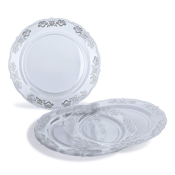 " OCCASIONS " 100 Plates Pack,(50 Guests) Vintage Wedding Party