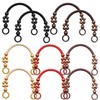 Yayatty Wooden Beaded Bag Handles, 10Pcs 5 Colors Purse Handles