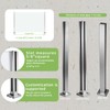 VoTwoofv Glass Railing Corner Post 35.8",304 Stainless Steel Glass Balustrade
