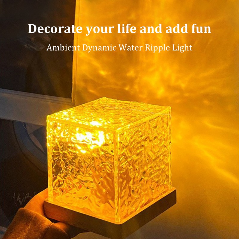 Rotating Water Ripple Light Ambient Light Bedroom Night Light Bedside