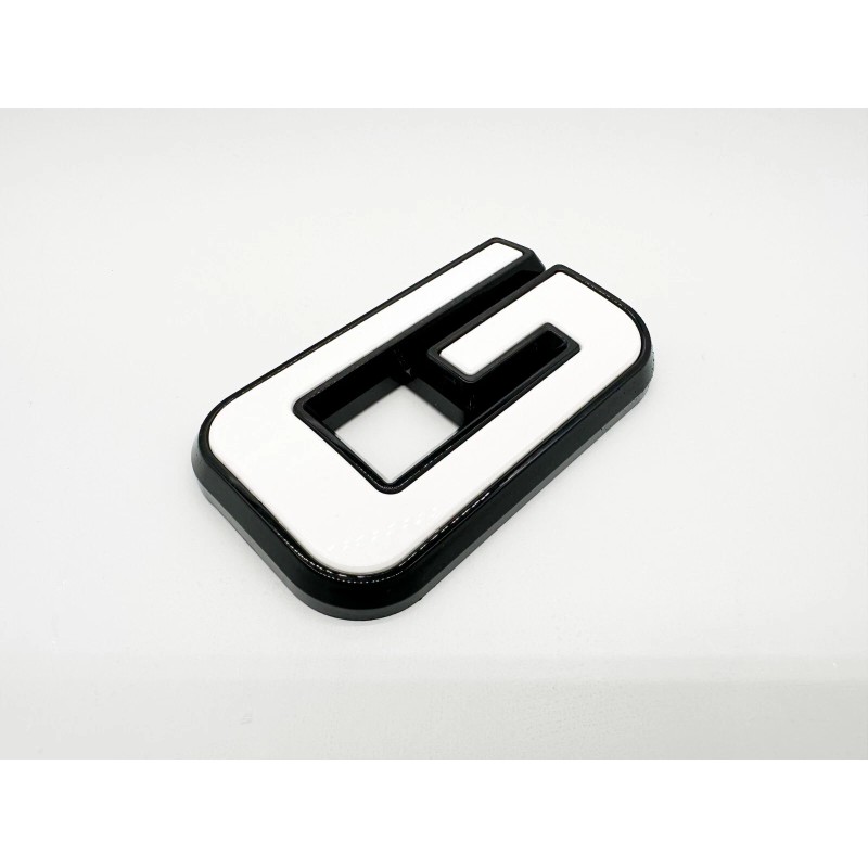 Auto Front & Rear GMC White Black OVERLAY Emblem Badge