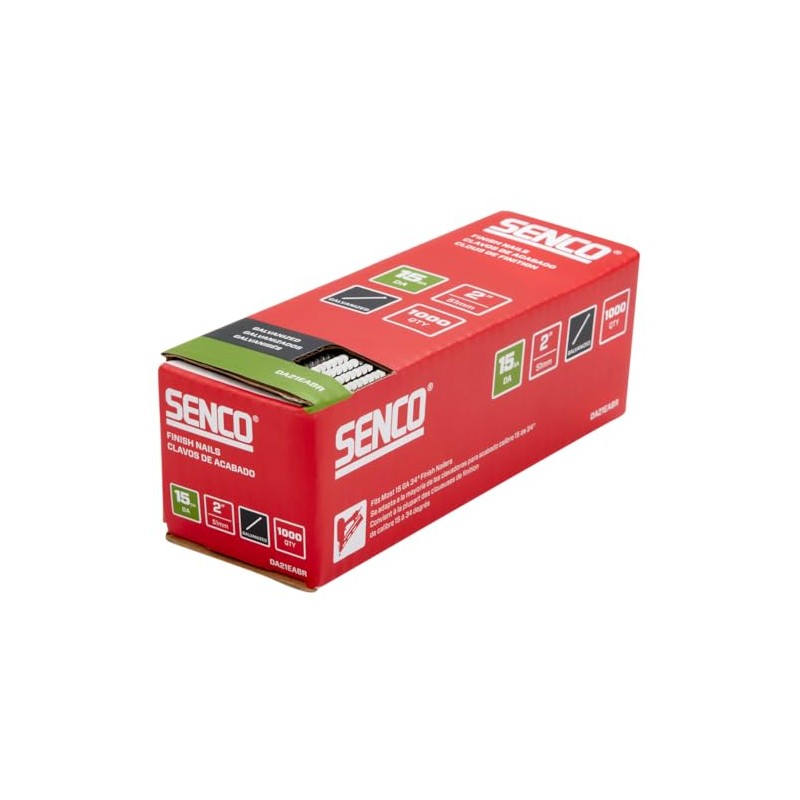 SENCO DA21EABR 2" 15 Gauge Angled Finish Nails, Galvanized Finish