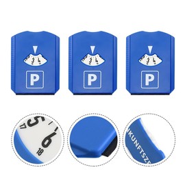 JNNJ Universal Pack of 3 Parking Discs for Cars, Parking Meter Made of Durable Plastic, Parking Disc Made of Cardboard with Fuel Calculator on the Back, General Purposes