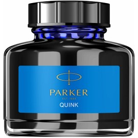 Parker Fountain Pen Ink Bottle | Washable Blue QUINK Ink | 57 ml Fountain Pen Refill