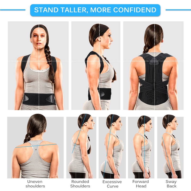 Posture corrector brace humpback correction with posture braces full back