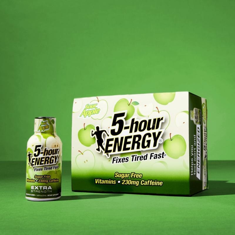 Sour Apple Flavor Extra Strength 5-hour ENERGY Shots - Size:
