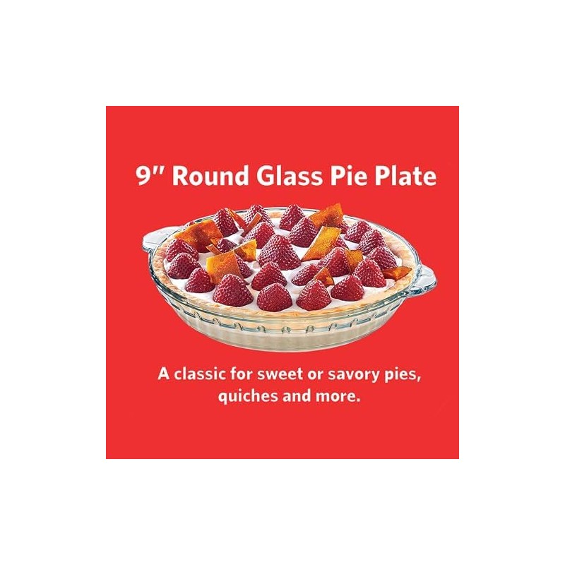 EUROSTAR GB9RND 9 Inch Round Glass Pie Plate