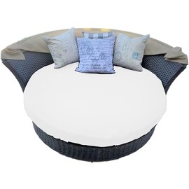 KEKAFU Sun Island Cushion Cover, Waterproof, Sun Island Cushion Cover, Universal Size, Sun Island Cushion Cover, Round Sun Island Cushions, Replacement 100% Polyester (Diameter 260 cm)