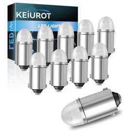 Keiurot GE44 47 756 755 Bulb for Pinball Machine Light 1893 1895 1847 Bulb BA9S DC 6.3V 6V Led Bulbs, White 10Pack