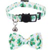 Lamphyface 2 Pack St.Patrick's Day Cat Collar with Cute Bow