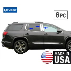 Tyger Auto Made in USA! Compatible with 2017-2020 GMC Acadia Chrome Stainless Steel Pillar Post 6PC Set