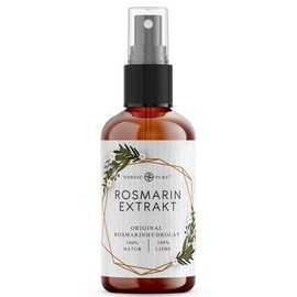 Rosemary Water 100 ml | For Skin & Hair by Nordic Pure | Vitalising Rosemary Extract for the Care of Thin, Dry & Brittle Hair | Rosemary Hydrolate without Oil