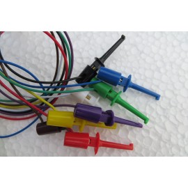 wosang 8 pcs Mini Grabber IC Test Lead Jumper 8 color