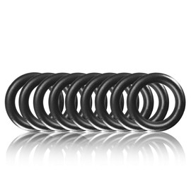 Ganzoo O-Ring Metal for Dog Lead, 15 mm Inner Diameter, Pack of 10, Steel Ring, Alloy Steel, Rustproof, Round Rings for Paracord 550 Collar, Handbag, Metal Ring, Crafts, Colour Black
