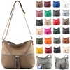 modamoda de T159 Women's Leather Shoulder Bag Medium Handmade in