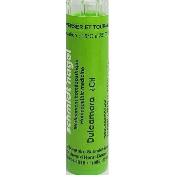 Dulcamara 6CH Homeopathy Medicine Schmidt-Nagel Canada (Homeodel), 90 pellets/granules
