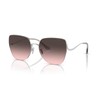 Coach HC7156D Sunglasses, Shiny Silver/Grey Pink Gradient, 60 mm