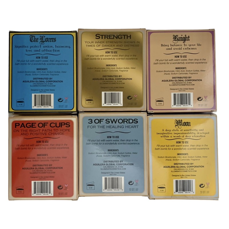 ILLUMINATI Full Set of 6 ILLUMINATI Tarot Card Scented Bath