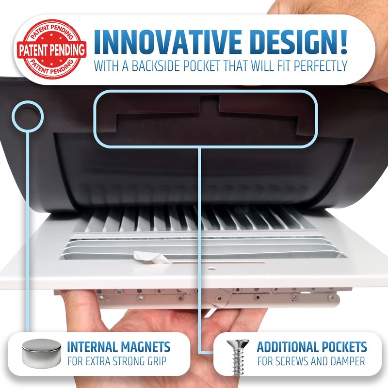 Powerful Magnetic Vent Covers (2-Pack) That Will Never Fall Off