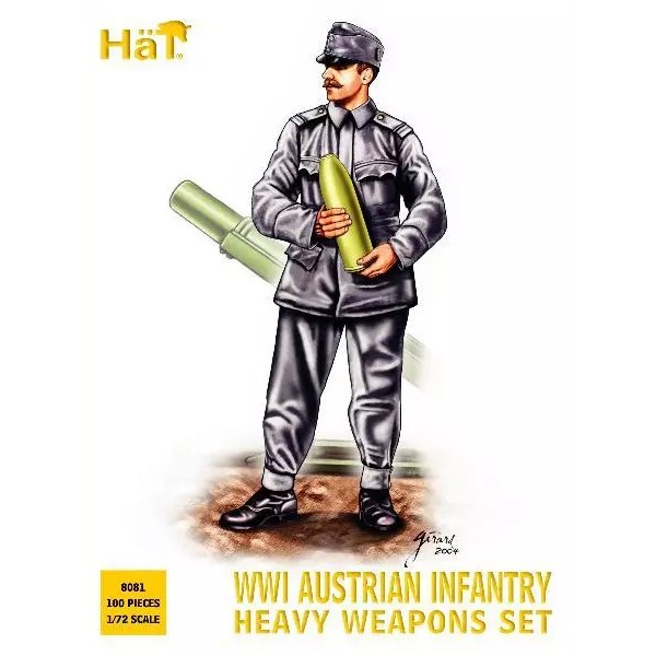 HaT 8081 1/72 Plastic WWI Austrian Infantry Heavy Weapons Set-100