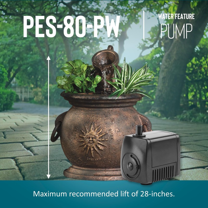 Little Giant PES-80-PW 115-Volt, 77 GPH Magnetic Drive Fountain Pump
