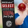 ONEGlobal Select Leather Cricket Ball | 100% Handcrafted, 156g -