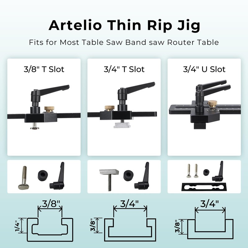 Thin Rip Jig Table Saw Jig Guide, Upgraded Making Repetitive