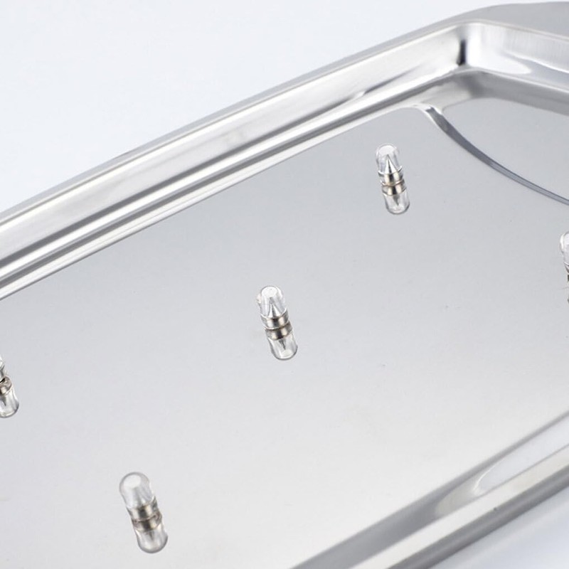 AIXXCUVQ Stainless Steel Spiked Carving Tray Versatile and Durable Metal