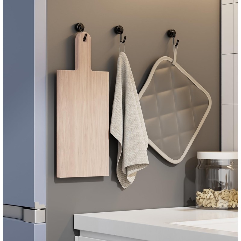 Homion Magnetic Hooks, Stainless Steel, Rust Free, Includes Magnets, Vertical