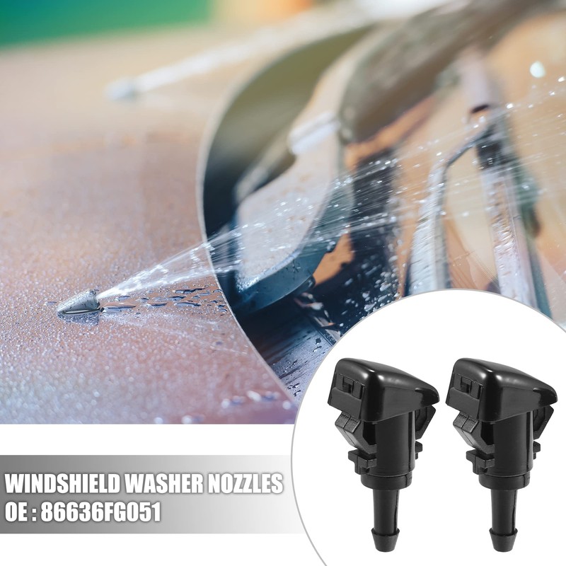 X AUTOHAUX 2pcs Windshield Washer Nozzle for Subaru Impreza 2008-2014