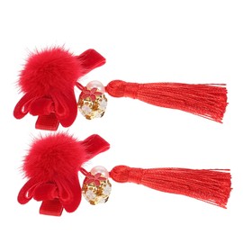 Vaguelly Hair Clips for Teen Girls 2pcs Bow Hair Accessories Stylish Tassel Clips for Women