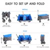 PORTAL Collapsible Folding Utility Wagon Quad Compact Outdoor Garden Camping