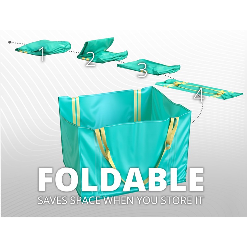 TidyFriend Dumpster Bag 45 Inches, Reusable Yard Waste Bags, Foldable