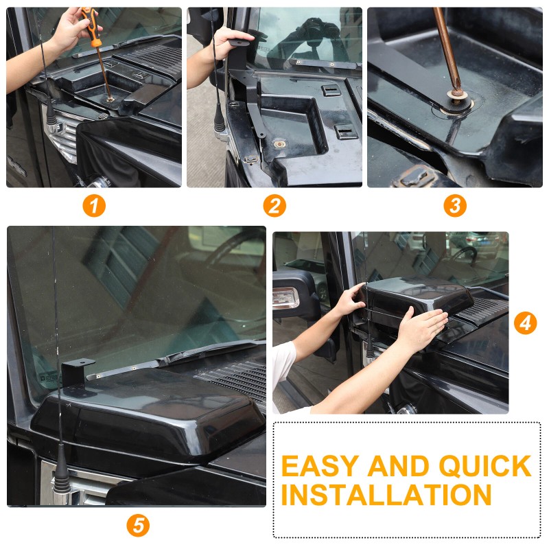 car-attention Side A-Pillar Hood Ditch Light Bar Mount Brackets For