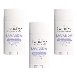 Desodorante Mujer NaturalDry En Barra Natural - Lavanda 3 unidades                                                                                    