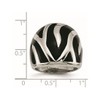 Gem And Harmony Black Eamel Stainless Steel Zebra Polished Ring