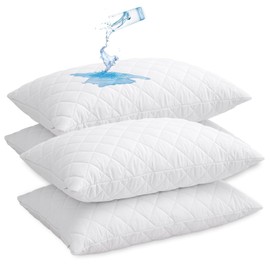 EDS Pillow Protectors Quilted Water Proof Ultra Soft Anti Allergy Pillow Cover Breathable and Comfortable Microfiber White Pillow Cases 48x74 CM (pack of 4)