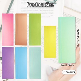 Bliceon 8 Coloured Reading Overlays with Protective Case - Improve Reading Comfort for Dyslexia, ADHD, Irlen Syndrome and Visual Stress - Tinted Guided Strips for Enhanced Speed and Focus