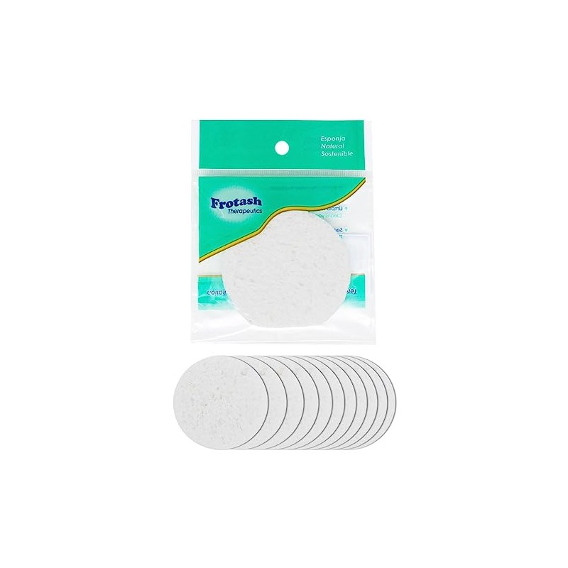 Esponja Facial de Celulosa Color Blanco 12 Piezas