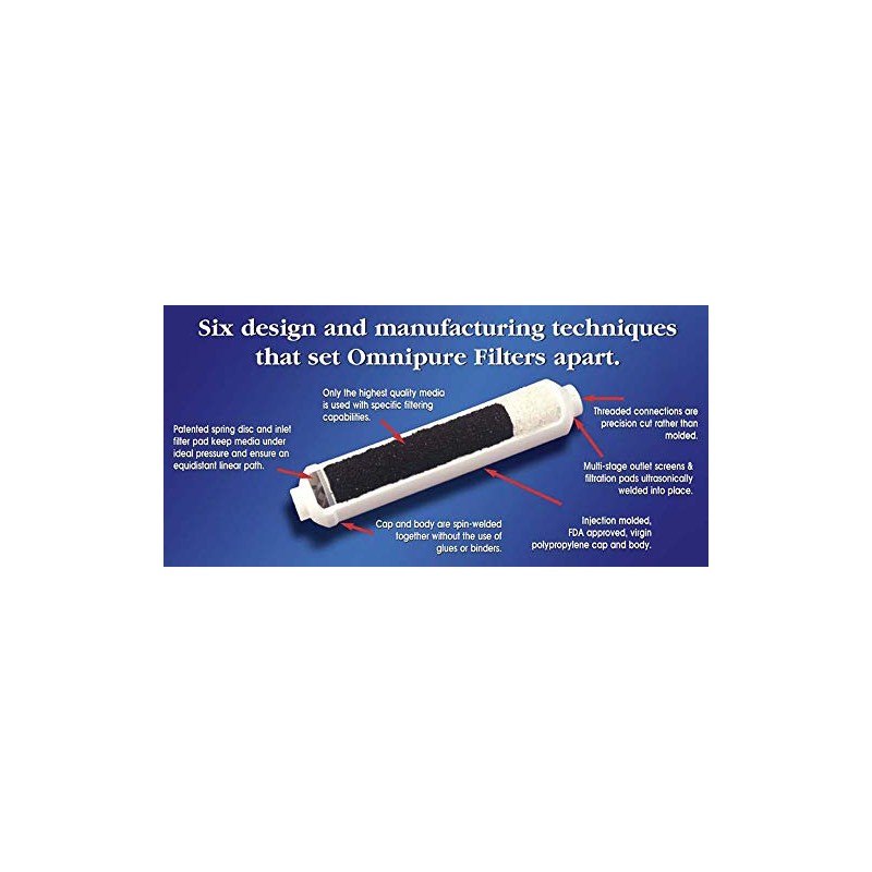 [2 Pack of] Omnipure CL10RO T40 GAC Carbon 5 Micron