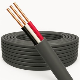 VVR Cable, 0.06 - 3 Core, Round, Gray, 3.3 ft (1 m) Units, 600 V Vinyl Insulated Vinyl Sheath Cable, Indoor Wiring, VVR Wire, 1.6 sq-3c