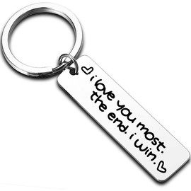 Couples Gifts Husband Keyring Valentines Day Gifts for Him Her Boyfriend Gifts Anniversary Keyring Girlfriend Gifts (I Love You Most)