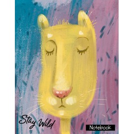  Notebook: Pink Cat "Be Wild" - College Ruled - 140 Pages - 8.5 x 11 inches