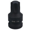 T70 1/2in Drive Male Torx Star Impacted Impact Shallow Stubby
